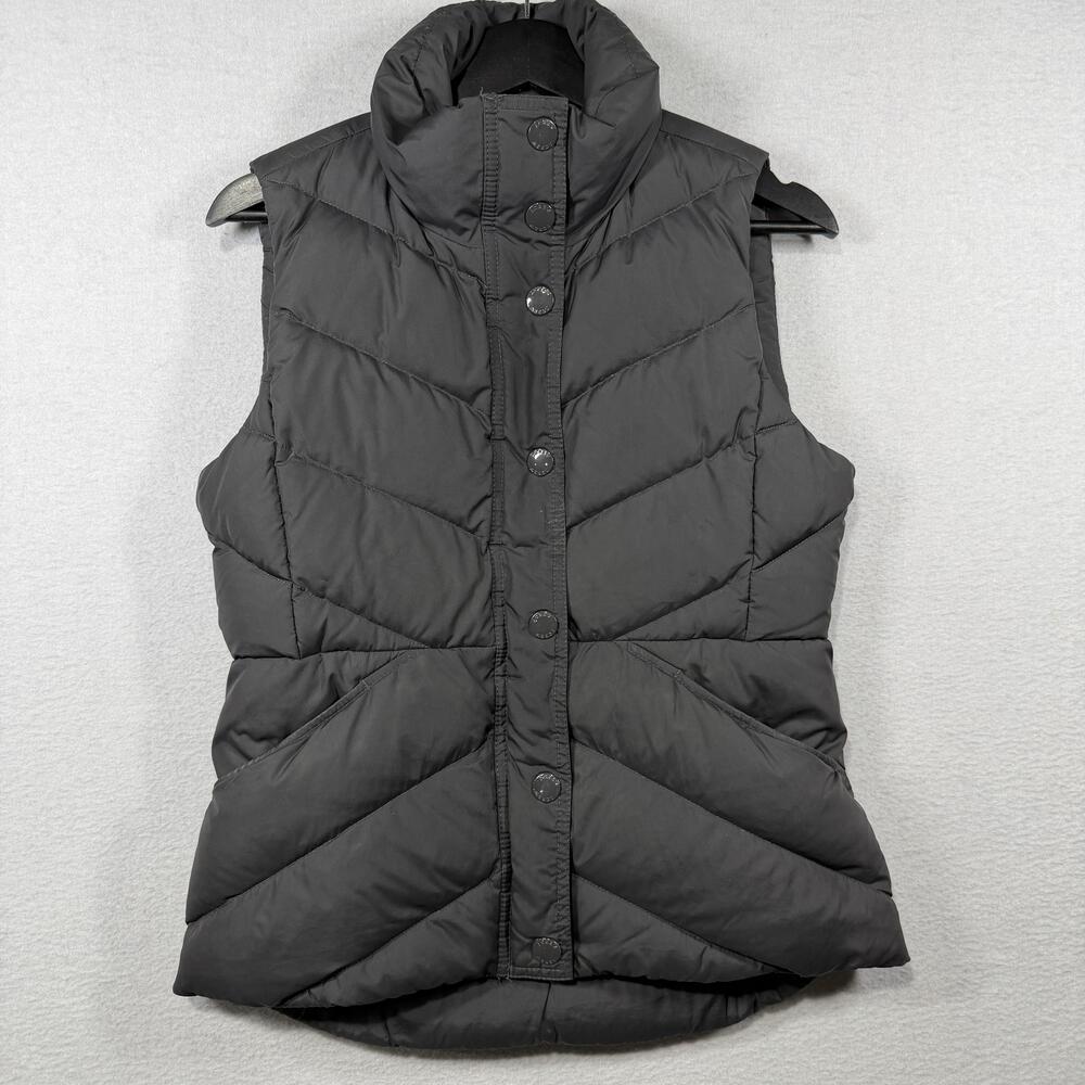 J.Crew Vest Womens XS Gray Quilted Down Puffer Sherpa Lined Zip Pockets Winter